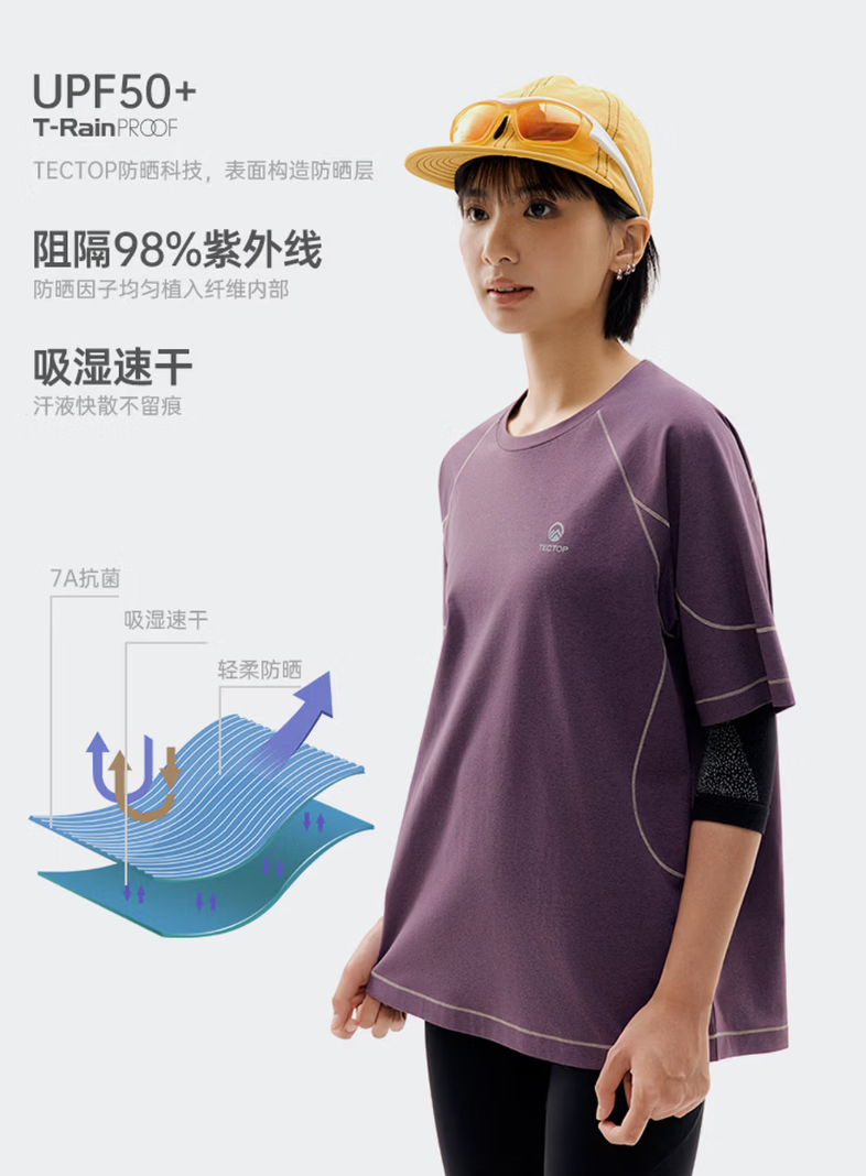 防晒速干衣，户外短袖