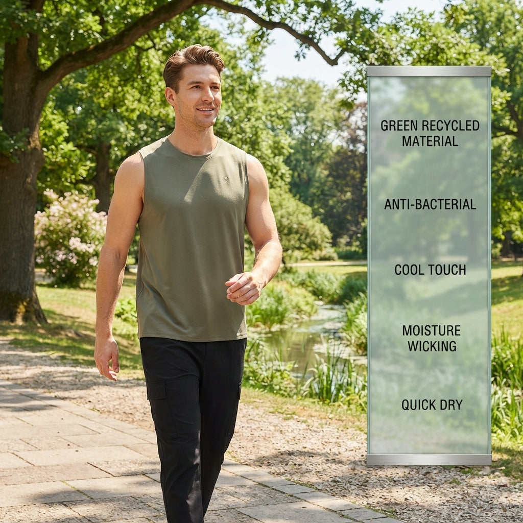 620215TX Men's Crewneck Tank Top