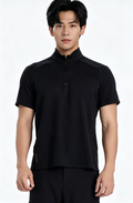 620111TX Men's Stand Collar Short Sleeve T-Shirt