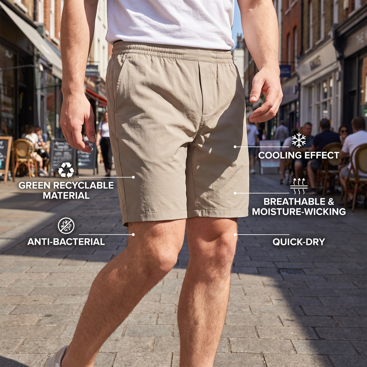 621745KZ Men's Stretch 5" Inseam Shorts